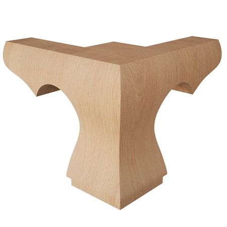 Designs Of Distinction Hampton Plain Corner Bun Foot - Red Oak 01703010AK1